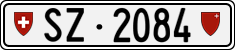 License plate of Switzerland, Cars