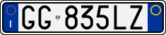 License plate of Italy, Cars (1994 year series)