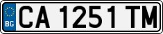 License plate of Bulgaria, Cars