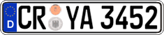 German license plate, Regular plates