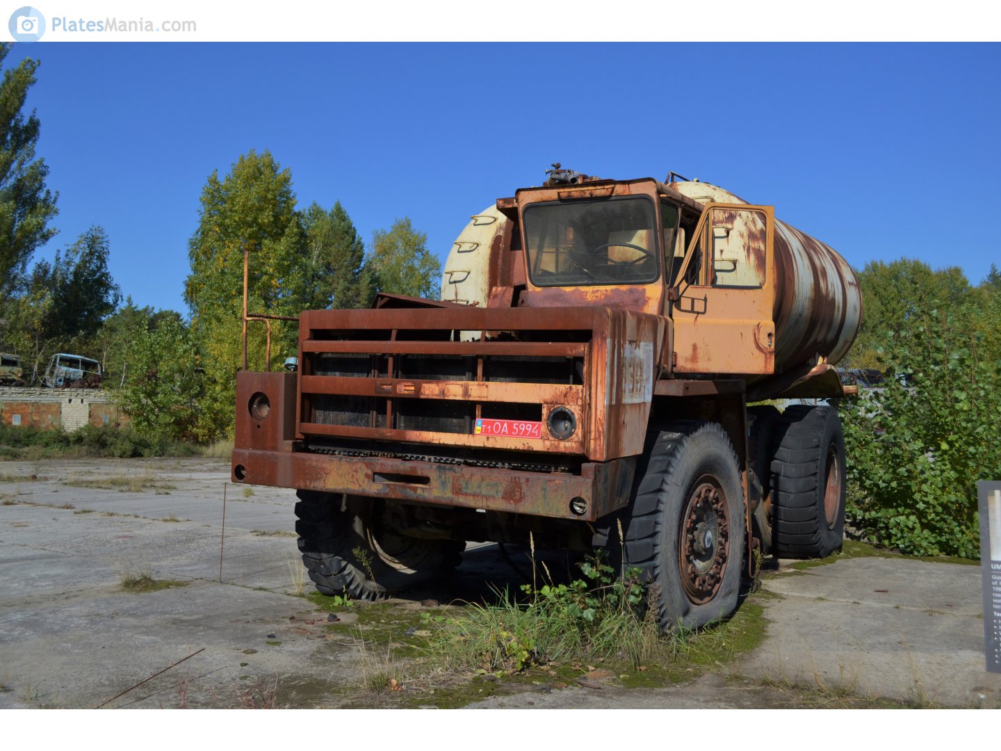 T1 OA 5994, License plate without vehicle 