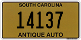 South Carolina, Antique Auto (1234,12345)