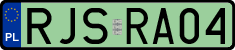 License plates of Poland, Electric vehicles
