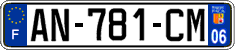 French license plate, SIV (ordinary)
