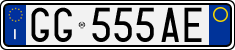 License plate of Italy, Cars (1994 year series)