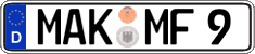 German license plate, Regular plates