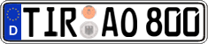 German license plate, Regular plates