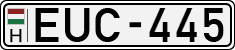 license plates of Hungary, Cars (1990)