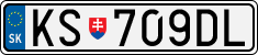 License plate of Slovakia, Cars