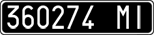 License plate of Italy, Cars (1927 year series)
