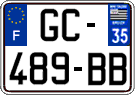 French license plate, SIV (ordinary)