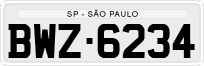 License plate of Brazil, Private owners (1990)