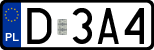 License plates of Poland, Regular car plates