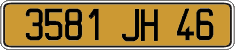 French license plate, FNI
