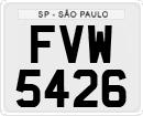 License plate of Brazil, Private owners (1990)