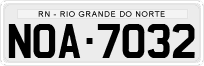 License plate of Brazil, Private owners (1990)