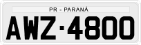 License plate of Brazil, Private owners (1990)