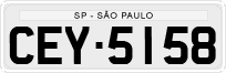 License plate of Brazil, Private owners (1990)