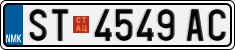 License plate of North Macedonia, Regular plates (2012)