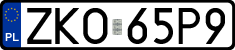License plates of Poland, Regular car plates