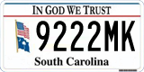 South Carolina, In God We Trust (1234AB/123 4AB)