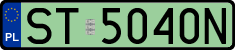 License plates of Poland, Electric vehicles