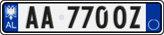 License plate of Albania, Cars (2011)