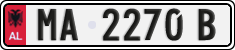 License plate of Albania, Cars (1993)