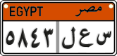 License plate of Egypt, Cars (2008)