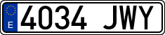 License plates of Spain, Ordinary (2000)