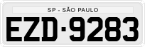 License plate of Brazil, Private owners (1990)