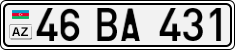 License plate of Azerbaijan, Cars