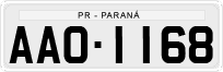 License plate of Brazil, Private owners (1990)