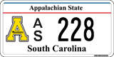 South Carolina, Specialty plates (A12345 / AB12345)