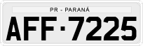 License plate of Brazil, Private owners (1990)