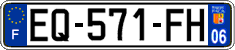 French license plate, SIV (ordinary)