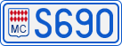 License plate of Monaco, Cars