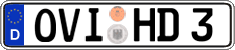 German license plate, Regular plates