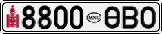 License plate of Mongolia, Cars