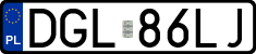 License plates of Poland, Regular car plates