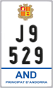 License plate of Andorra, Motorcycles (A 1234)