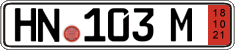 German license plate, Export transit plates