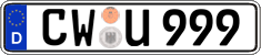 German license plate, Regular plates