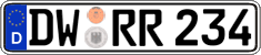 German license plate, Regular plates