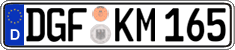 German license plate, Regular plates
