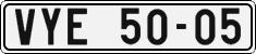 License plate of the Czech Republic, Cars (1960)