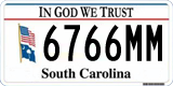 South Carolina, In God We Trust (1234AB/123 4AB)