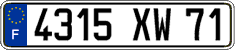French license plate, FNI