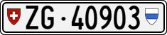 License plate of Switzerland, Cars