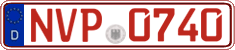 German license plate, Red license plates